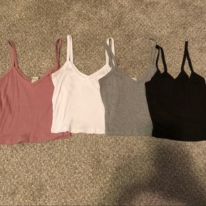 Bundle 4 crop top rib tanks